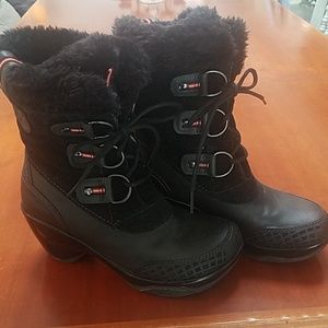 Fun funky heeled winter boots